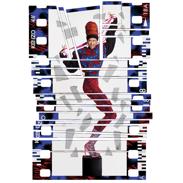 Goude’s cut-out technique from the campaign